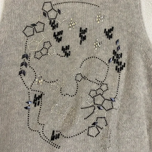Skull cashmere sleeveless top size s - Picture 3 of 9